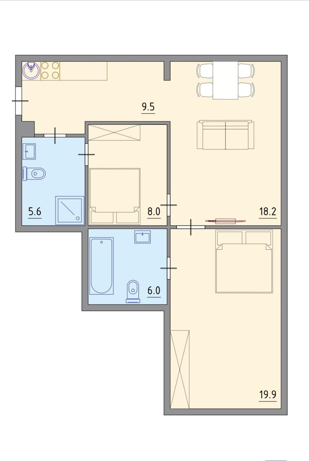 Appartement The Kris Two Bedrooms Patong